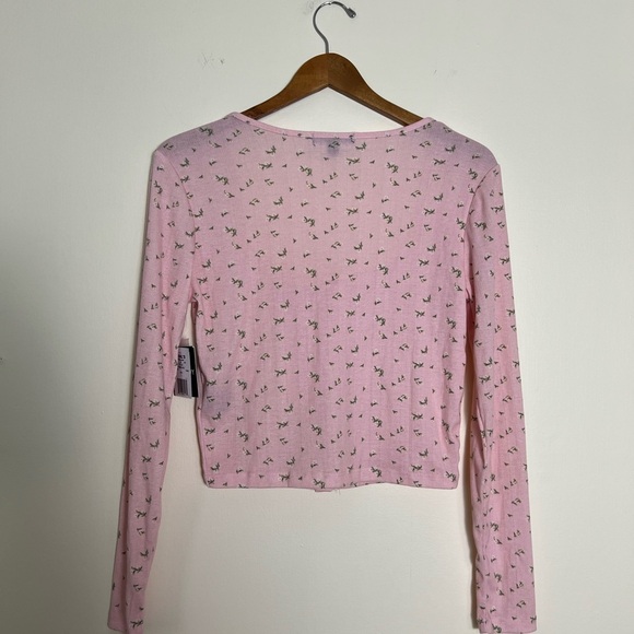 Harper & Ivy Juniors Scoopneck Long Sleeves Sleepshirt Pink Pajama Top Large - Picture 10 of 14